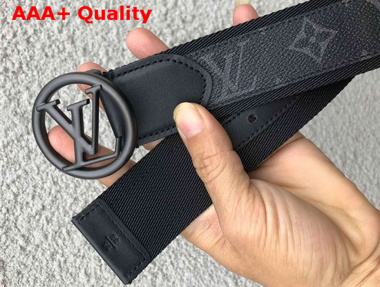 Louis Vuitton LV Circle 40mm Belt Monogram Eclipse Canvas and Webbed Lining M0116T Replica