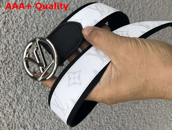 Louis Vuitton LV Circle 40mm Belt White Monogram Canvas and Webbed Lining M0117S Replica