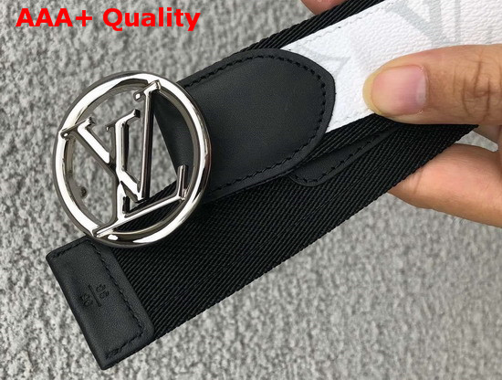 Louis Vuitton LV Circle 40mm Belt White Monogram Canvas and Webbed Lining M0117S Replica