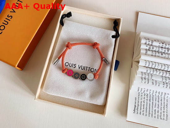 Louis Vuitton LV Colors Bracelets Beads Orange Nylon Band M68263 Replica