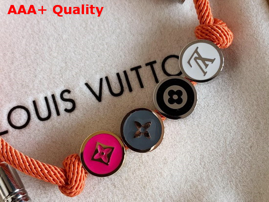 Louis Vuitton LV Colors Bracelets Beads Orange Nylon Band M68263 Replica