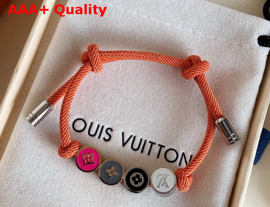 Louis Vuitton LV Colors Bracelets Beads Orange Nylon Band M68263 Replica