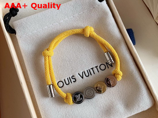 Louis Vuitton LV Colors Bracelets Beads Yellow Nylon Band Replica