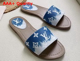 Louis Vuitton LV Escale Lock It Flat Mule Bleu 1A7TO6 Replica