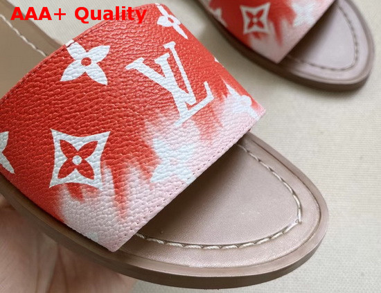 Louis Vuitton LV Escale Lock It Flat Mule Rouge 1A7TNC Replica