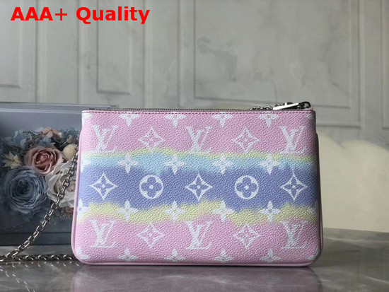 Louis Vuitton LV Escale Pochette Double Zip Pastel Pink Replica