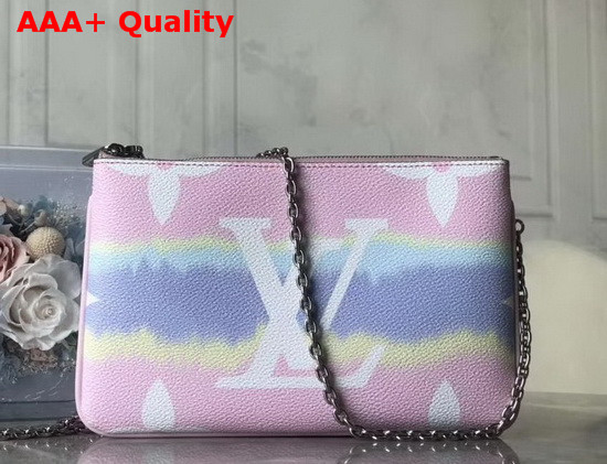 Louis Vuitton LV Escale Pochette Double Zip Pastel Pink Replica