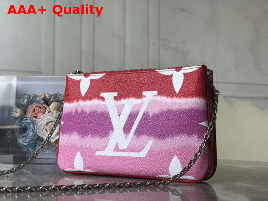 Louis Vuitton LV Escale Pochette Double Zip Red Replica