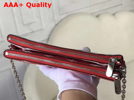 Louis Vuitton LV Escale Pochette Double Zip Red Replica