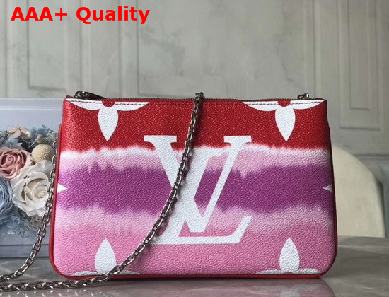 Louis Vuitton LV Escale Pochette Double Zip Red Replica