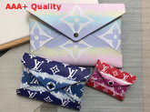 Louis Vuitton LV Escale Pochette Kirigami Pastel Blue Red Monogram Coated Canvas M69119 Replica