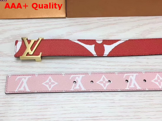 Louis Vuitton LV Iconic 30mm Reversible Belt Rouge Monogram Canvas M0150V Replica