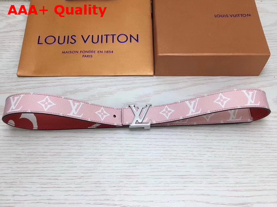 Louis Vuitton LV Iconic 30mm Reversible Belt Rouge Monogram Canvas M0150V Replica