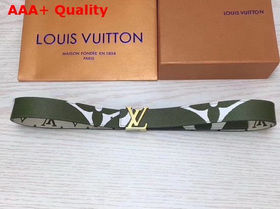 Louis Vuitton LV Iconic 30mm Reversible Belt Vert Monogram Canvas M0151V Replica