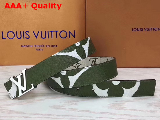 Louis Vuitton LV Iconic 30mm Reversible Belt Vert Monogram Canvas M0151V Replica