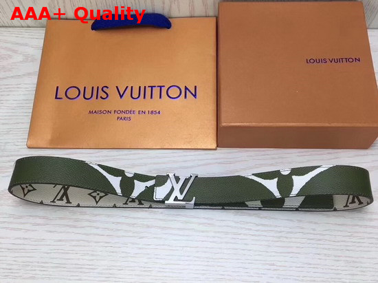 Louis Vuitton LV Iconic 30mm Reversible Belt Vert Monogram Canvas M0151V Replica