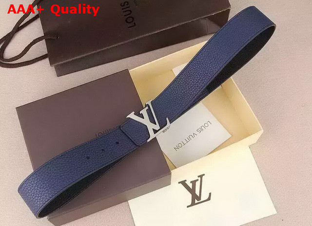 Louis Vuitton LV Initiales 40MM Reversible Strap Blue Taurillon Calf Leather Strap Replica