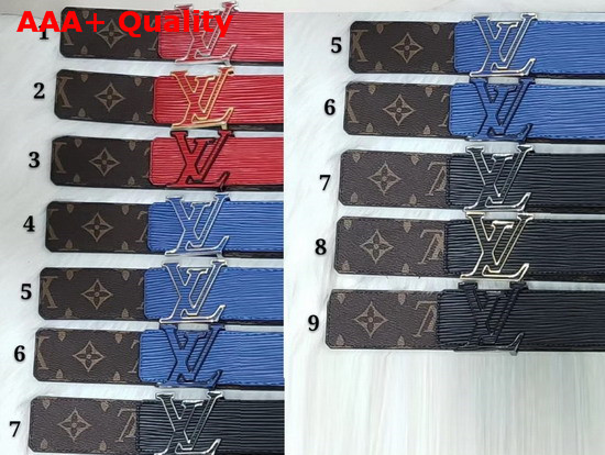 Louis Vuitton LV Initiales 40mm Reversible Belt in Monogram Canvas and Epi Leather MP109T Replica