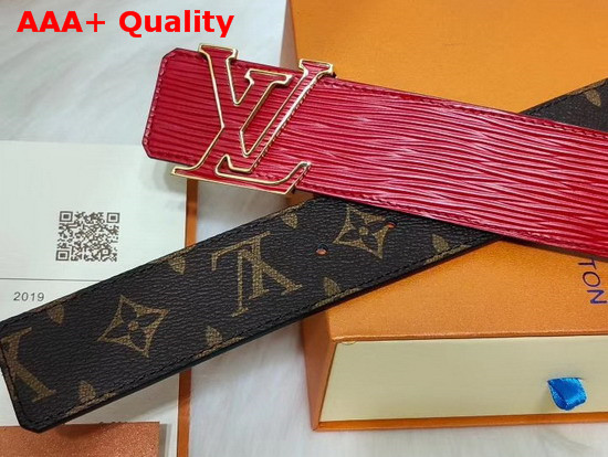 Louis Vuitton LV Initiales 40mm Reversible Belt in Monogram Canvas and Epi Leather MP109T Replica