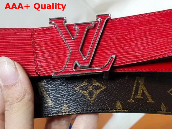 Louis Vuitton LV Initiales 40mm Reversible Belt in Monogram Canvas and Epi Leather MP109T Replica