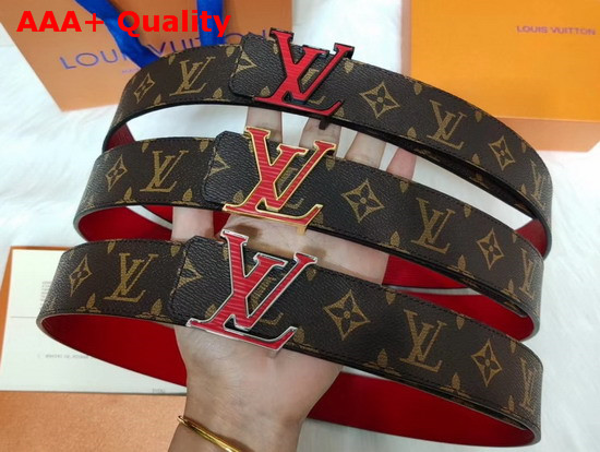 Louis Vuitton LV Initiales 40mm Reversible Belt in Monogram Canvas and Epi Leather MP109T Replica