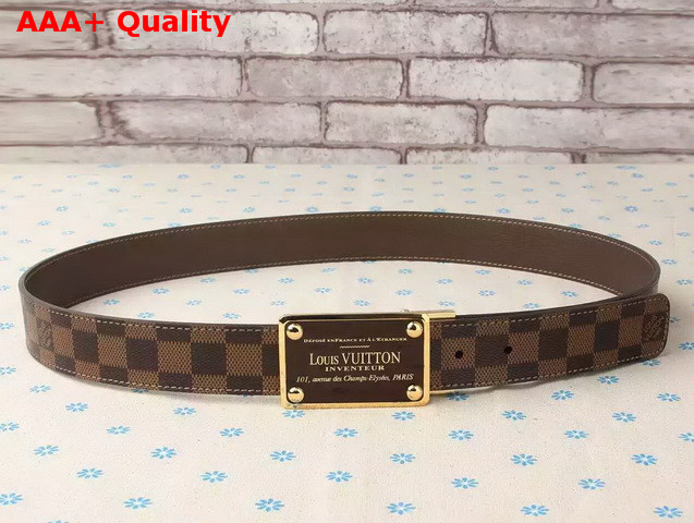 Louis Vuitton LV Inventeur 35MM Reversible Strap Damier Canvas Replica