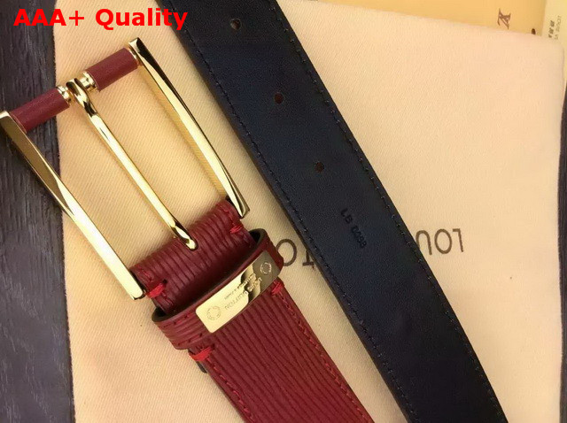 Louis Vuitton LV Legend 35MM Oxblood Epi Calf Leather Strap Replica