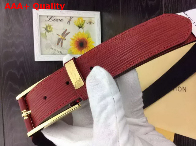 Louis Vuitton LV Legend 35MM Oxblood Epi Calf Leather Strap Replica