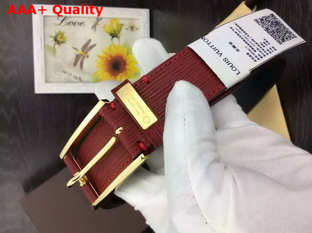 Louis Vuitton LV Legend 35MM Oxblood Epi Calf Leather Strap Replica