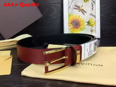 Louis Vuitton LV Legend 35MM Oxblood Epi Calf Leather Strap Replica