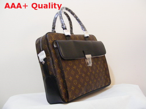 Louis Vuitton LV M56719 Louis Vuitton Monogram Macassar Canvas Soft Briefcase Replica