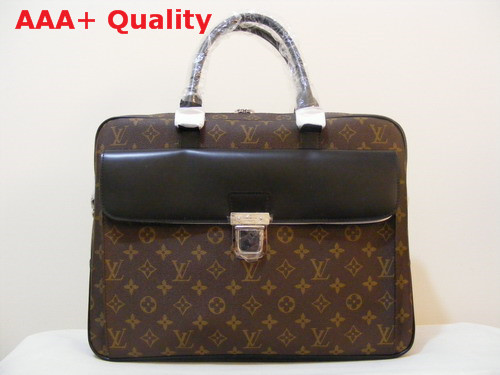 Louis Vuitton LV M56719 Louis Vuitton Monogram Macassar Canvas Soft Briefcase Replica