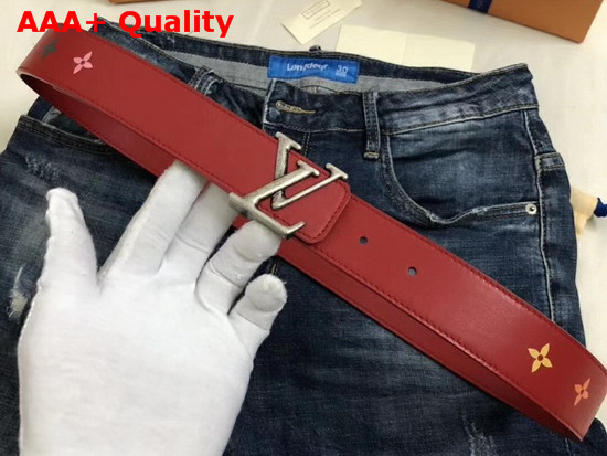 Louis Vuitton LV New Wave 35mm Belt Red M0096U Replica