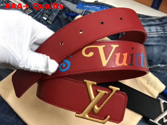 Louis Vuitton LV New Wave 35mm Belt Red M0096U Replica