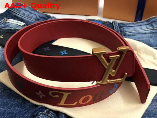 Louis Vuitton LV New Wave 35mm Belt Red M0096U Replica