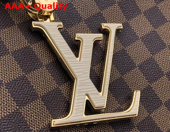 Louis Vuitton LV Riverside Tote Beige Namibie Damier Ebene Coated Canvas and Taurillon Grained Leather N40256 Replica