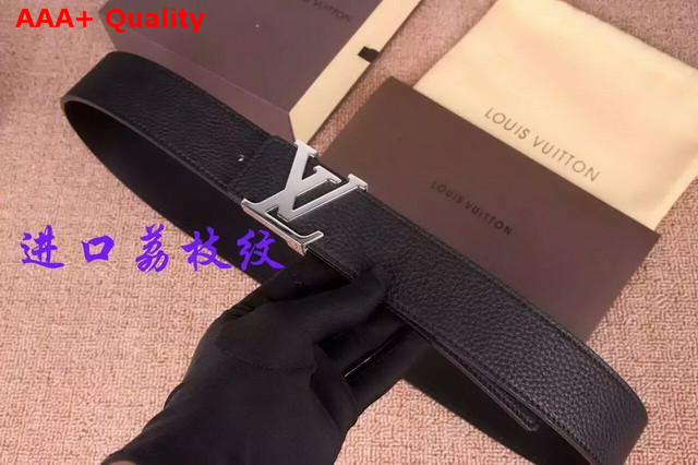 Louis Vuitton LV Signature Buckle 40mm Strap in Black Real Leather Replica