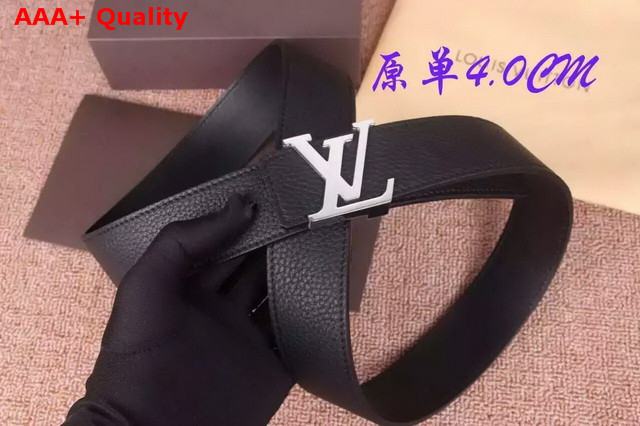 Louis Vuitton LV Signature Buckle 40mm Strap in Black Real Leather Replica