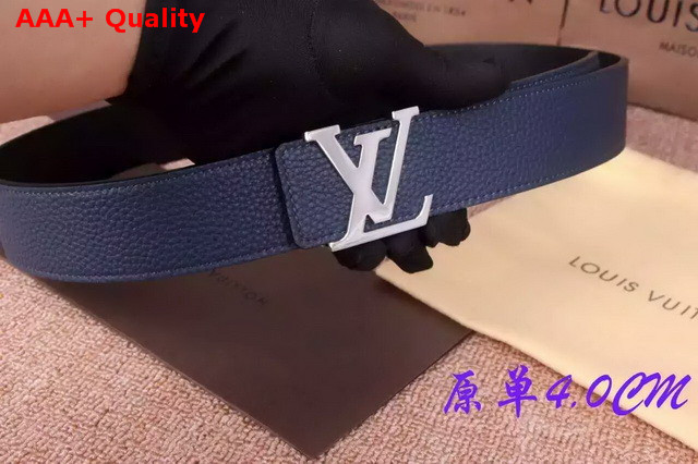 Louis Vuitton LV Signature Buckle 40mm Strap in Dark Blue Real Leather Replica