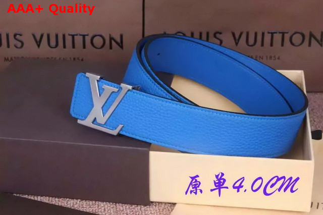 Louis Vuitton LV Signature Buckle Strap in Blue Real Leather Replica