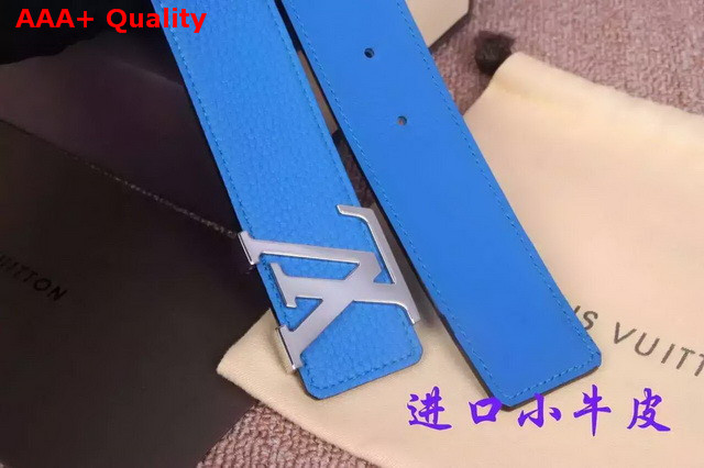 Louis Vuitton LV Signature Buckle Strap in Blue Real Leather Replica