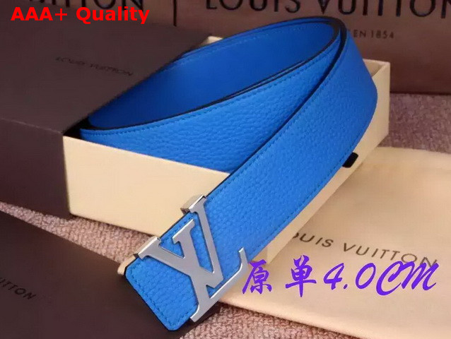 Louis Vuitton LV Signature Buckle Strap in Blue Real Leather Replica