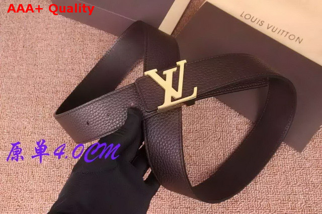 Louis Vuitton LV Signature Buckle Strap in Brown Leather 40mm Replica