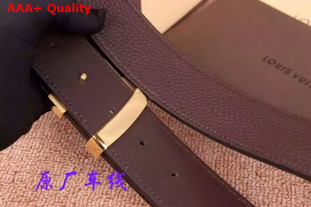 Louis Vuitton LV Signature Buckle Strap in Brown Leather 40mm Replica