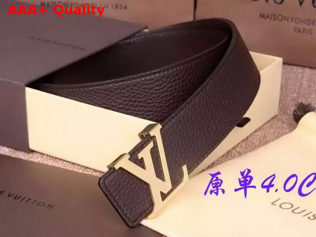 Louis Vuitton LV Signature Buckle Strap in Brown Leather 40mm Replica