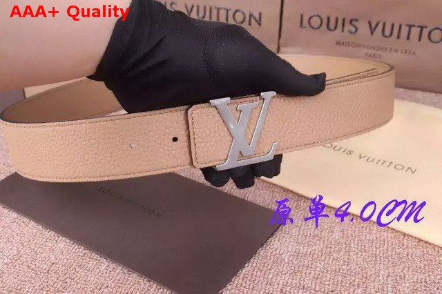 Louis Vuitton LV Signature Buckle Strap in Grey Calf Leather 40mm Replica