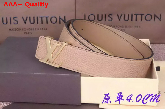 Louis Vuitton LV Signature Buckle Strap in Grey Calf Leather 40mm Replica