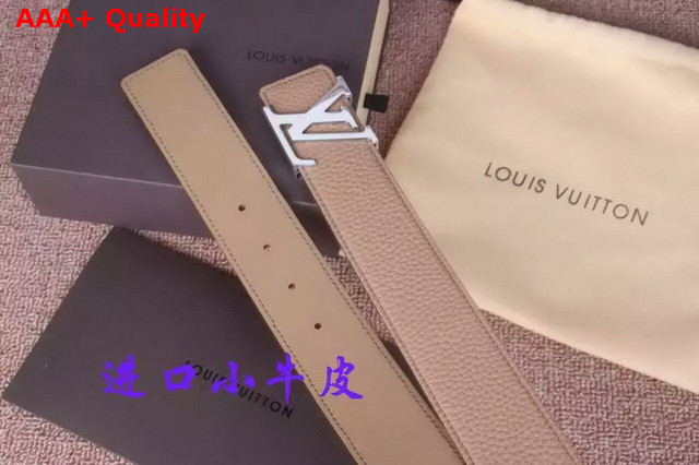 Louis Vuitton LV Signature Buckle Strap in Grey Calf Leather 40mm Replica