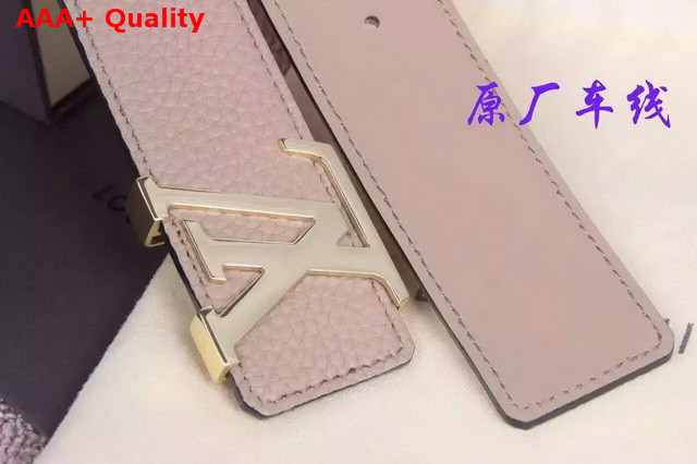 Louis Vuitton LV Signature Buckle Strap in Grey Calf Leather 40mm Replica