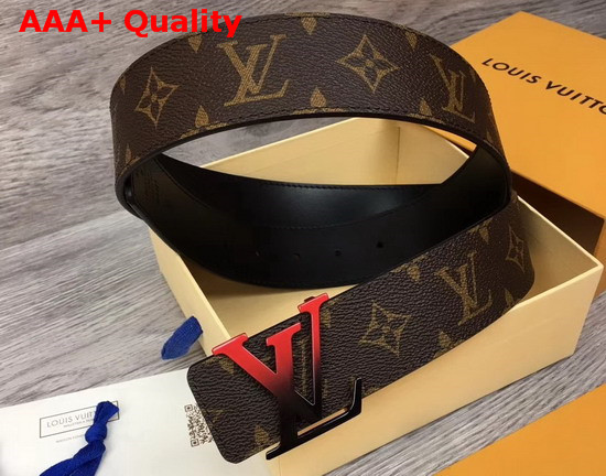 Louis Vuitton LV Sunset 40mm Reversible Belt Brown Monogram Canvas and Black Calf Leather Lining M0228T Replica